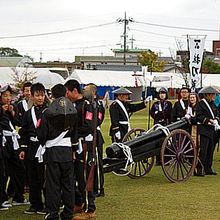 騎兵隊に扮する人たち