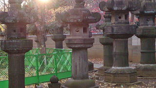 鳥居からずらっと並ぶ