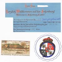 シェーンブルク城の巻紙・パンフレットの表紙・コースター