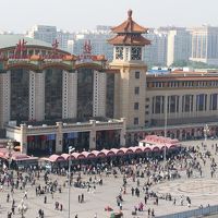 ホテルから見える北京駅