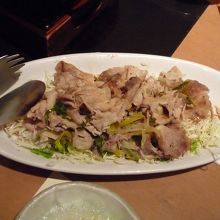 お勧め一品は豚薄切りとキャベツ