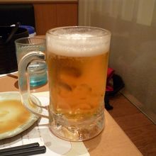 生ビール中ジョッキ！