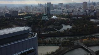 大阪城を見下ろす絶景