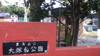 ＳＬのある都電沿いの公園