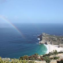 展望台からの眺め。虹が出ていました♪