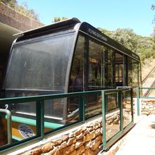 駐車場からケーブルカーを利用して登ると楽です