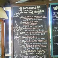 一日のメニューが書かれたボード