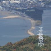 山の上から見ると、天橋立に似ている