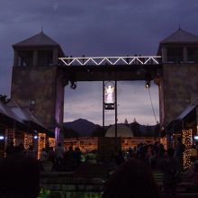 夜に開催されていたショー