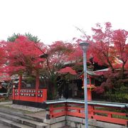 紅葉の車折神社。