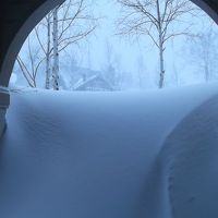 朝の積雪　２ｍ以上　これじゃ出られません