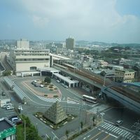 部屋から見た常滑駅周辺