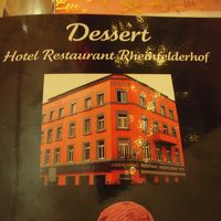 デザートのメニュー表紙