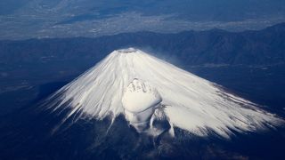 機内から見た富士山