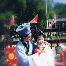 八達入口にいらした京劇化粧のお二人