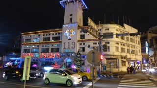 消防署もクリスマスイルミネーション