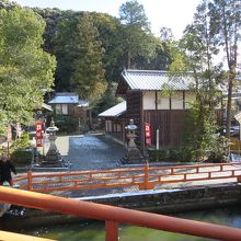 円生院の前から、伊弉諾神社をのぞむ