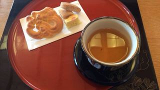 見学の合間にほっとできます