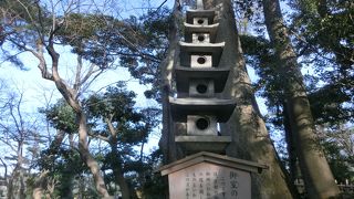 兼六園の山崎山にある五重の塔