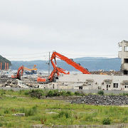 被災建物の撤去作業