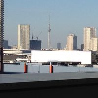 客室から遠くにスカイツリーが見えました！