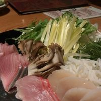 夕食。海鮮しゃぶしゃぶ。