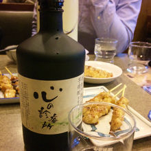 焼き鳥とネーミングが気に入った"心の診療所"（芋焼酎）