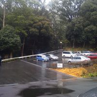 ホテル入り口前の駐車場