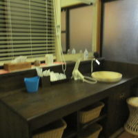 男性用のお風呂、脱衣所