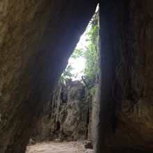 一番有名な写真の場所。パワ＾スポット。空気が澄んでおりました