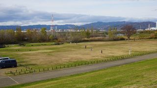 広々とした運動公園のような公園