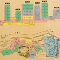 建物の案内看板。大きなホテルですが,浴場も食堂も余裕あり。