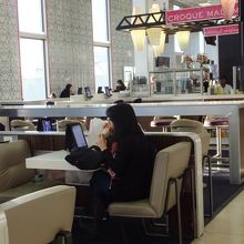 DELTAの小さいターミナルには無料タブレットWIFIが沢山