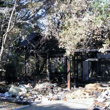 昨年１２月火事で焼けおちた社務所