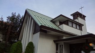 高輪の裏通りにあるプロテスタント教会