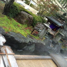 菊の湯男湯の前の源泉?