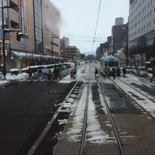 除雪しながらも走ります