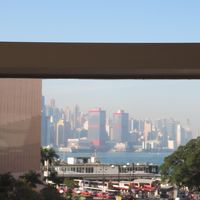 朝食のバイキングレストランからの景色