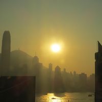 部屋からの夕日