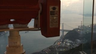 下関のライトアップが見渡せる