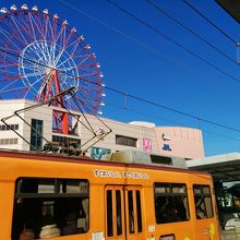 鹿児島中央駅前乗り場にて
