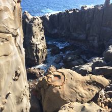 円のなかをめがけて投げます。入ったら見事！