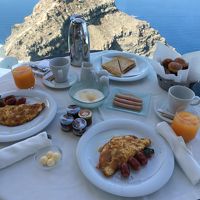 朝食も外で頂きます！