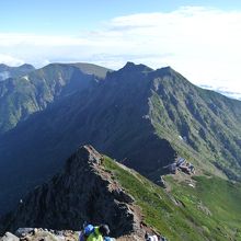 横岳への縦走路