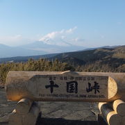 富士山が目の前に見えました。