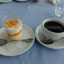 本日のスイーツとコーヒー