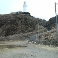 犬吠埼灯台のそばの階段を下ったところです。