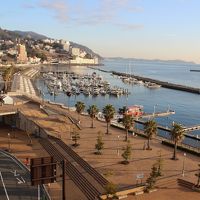 熱海の街とヨットハーバーです