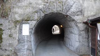 ただの幅2.5ｍ、長さ15ｍ程の小さなトンネルです。滝廉太郎にゆかりのあるトンネルではありません