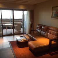 ソファは合皮カバーがー質感を落としている。